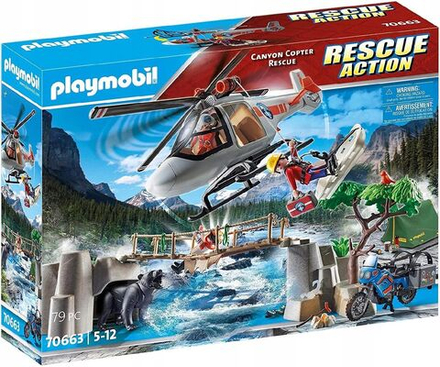 Конструктор Playmobil Rescue Action - Вертолетная миссия в каньоне - Плеймобиль 70663
