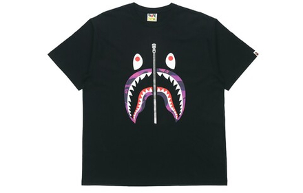 Футболка A BATHING APE Color Camo Shark Tee Black/Purple T, bape-ss18-003