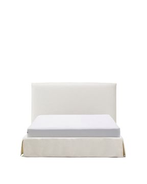 Кровать Jaira из белого шенилла со съемным чехлом для матраса 160x200 см