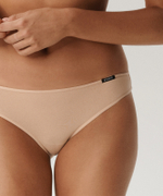 Женские трусы слипы спорт Atlantic, набор 3 шт., хлопок, бежевые, Basic 3BLP-580