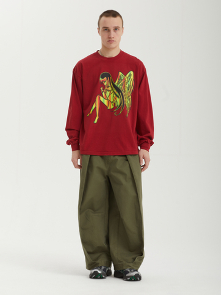 Мужские Брюки Deep Tuck Wide Chino