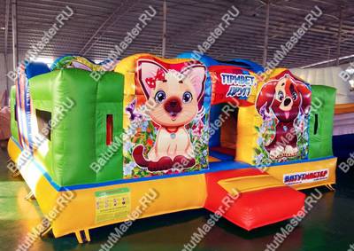 Батут "Весёлые зверята", 5*5*2.5 м.