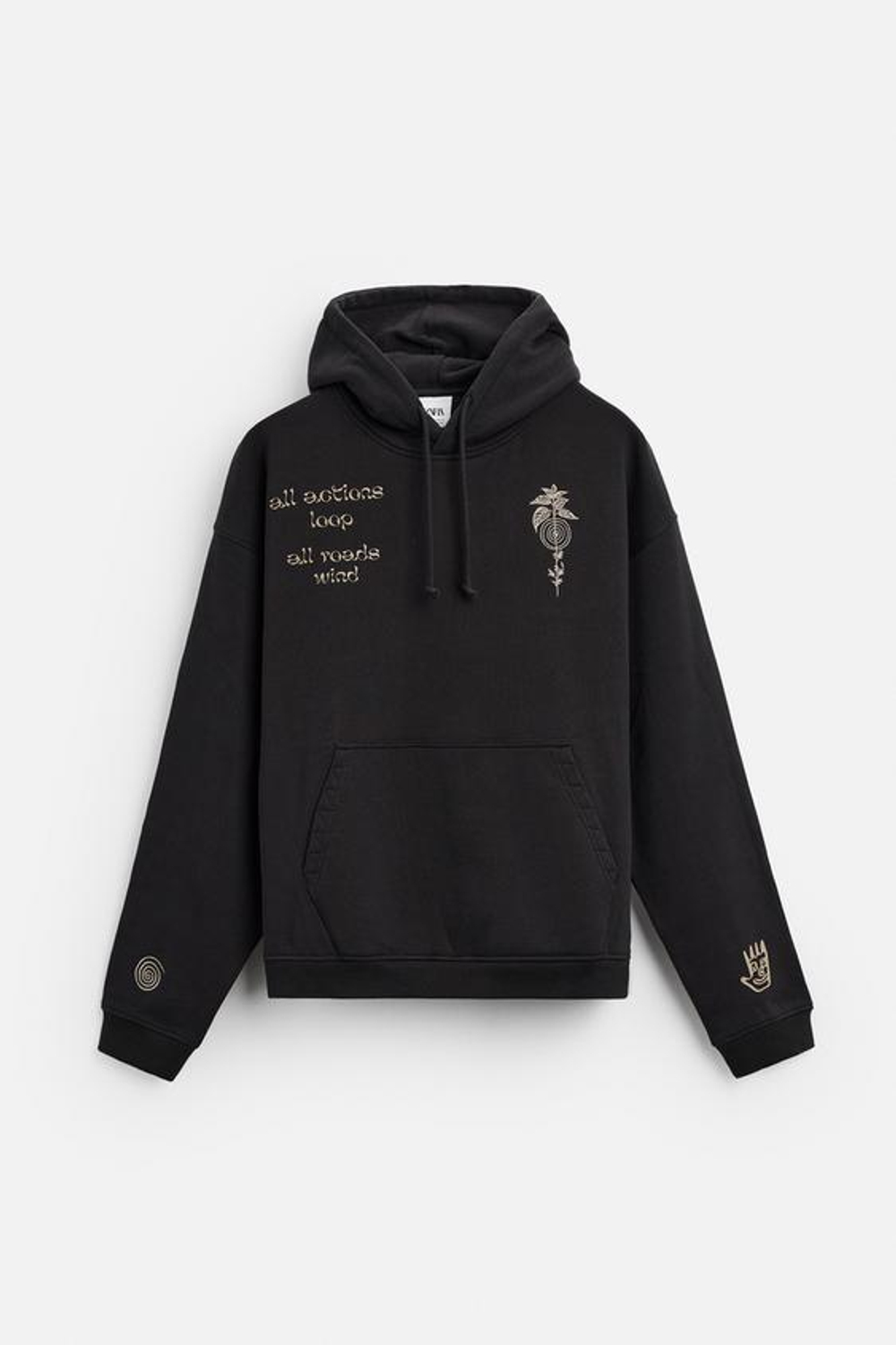 ZARA ХУДИ STUDIO X ALL CAPS, ЧЕРНИЛЬНО-СИНИЙ