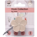 Крючок с липким слоем (1шт., нагрузка 5кг) Цветок бежевый MH8043