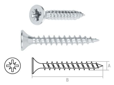 Шуруп универсальный 3.5х30 мм белый цинк (50 шт)