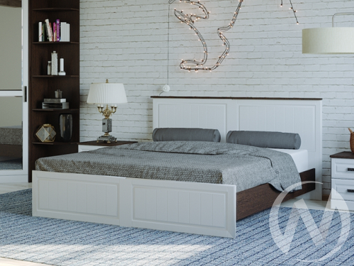 Кровать 1400 секция-14 НКМ Венеция-1 (венге/белое дерево)