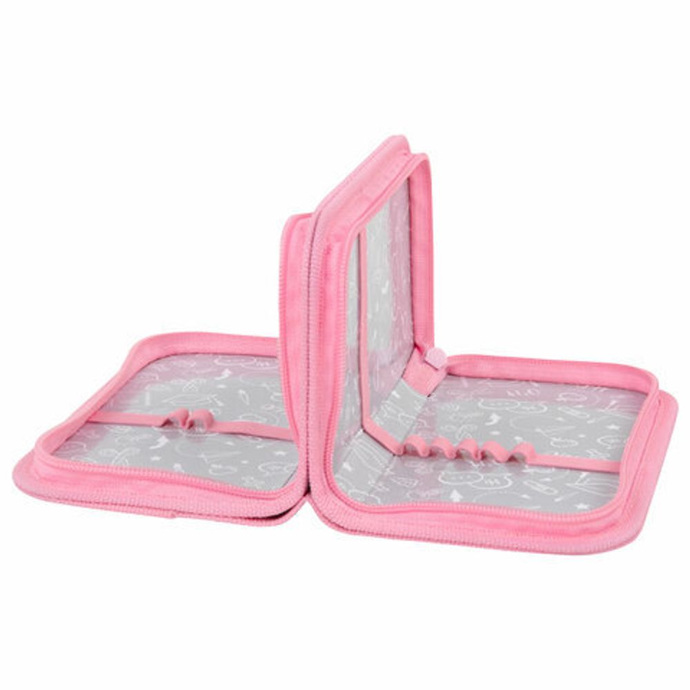 Пенал ПИФАГОР, 2 отделения, ламинированный картон, 19х11 см, "Comic donuts", 273482