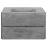 Тумба под раковину Vincea Vico 800 подвесная, 2 выкатных ящика soft close, Beton