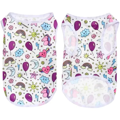 Майка для собак мелких пород «БРО на стиле», яркая радуга, размер L (длина спинки 33см, объем груди 38см, от 7 до 9кг)