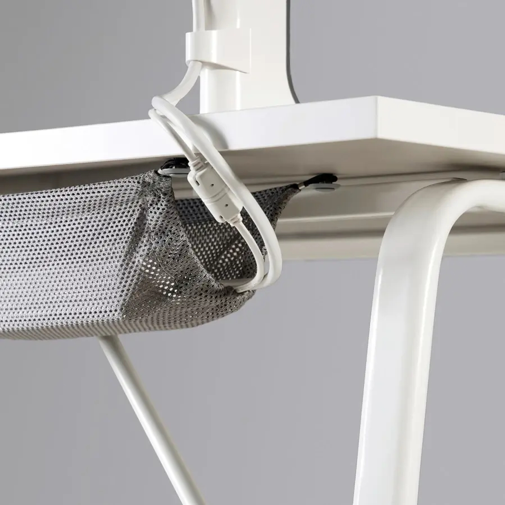 Письменный стол - IKEA HUVUDSPELARE, 140х80 см, бежевый, ХУВУДСПЕЛАРЕ ИКЕА