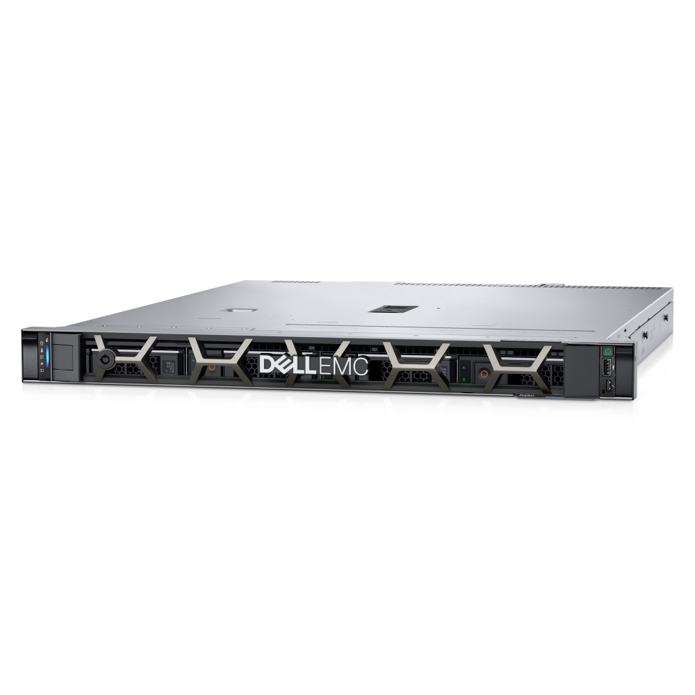 Сервер Dell PowerEdge R250 (up to 4x3.5″ SAS/SATA) rack 1U / iDRAC9 Enterprise / Rails / Bezel / 3Y WR / 1 x Intel Xeon E-2314 2.8GHz 8MB 4C 65W / 2 x 8GB UDIMM ECC 3200MHz / 2 x 2TB SATA 6Gbps 3.5” HD Hot Plug / 1 x PERC H355 RAID / 1 x Broadcom 5720 2x1