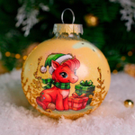 Шар новогодний 1шт 10см "Лошадка"