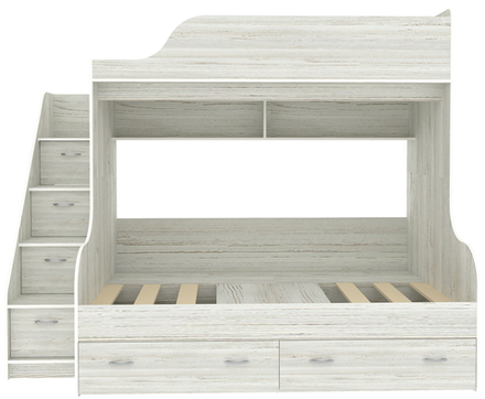 Двухъярусная кровать КарИВи Дуэт-15 с лестницей Комод КарИВиом Винтерберг Винтерберг