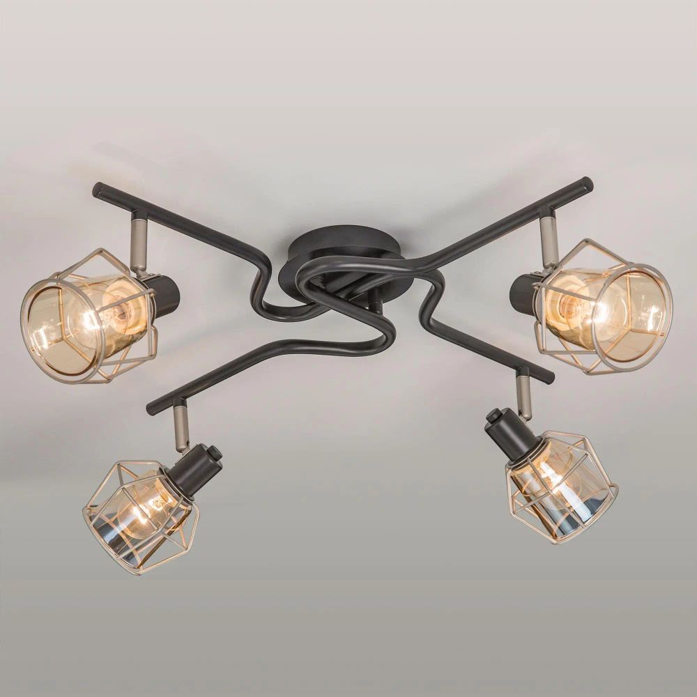 Citilux Таверна CL542541 Люстра потолочная поворотная Чёрная