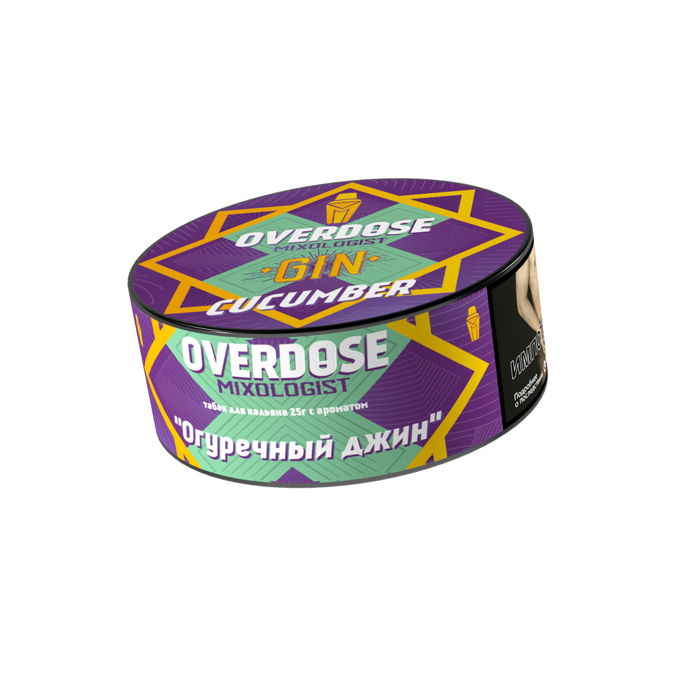 М. Табак для кальяна Overdose Gin Cucumber (Огуречный джин), 25 гр.