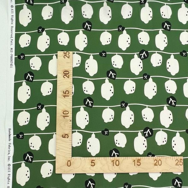 БЕЛЫЕ ЛИМОНЫ НА ЗЕЛЕНОМ, 100% хлопок 3