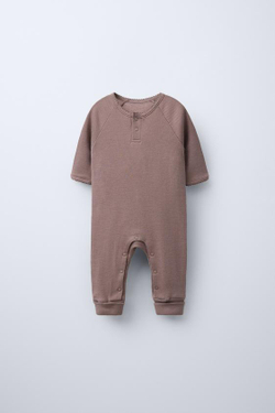 ZARA КОМБИНЕЗОН ИЗ МЕРИНОСОВОЙ ШЕРСТИ, КОРИЧНЕВЫЙ