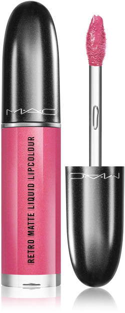 MAC Cosmetics Retro Matte Liquid Lipcolour - Матовая помада с металлическим эффектом оттенок Metallic Rose, 5 ml