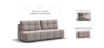 Диван Денди Мини Велюр Монолит латте — прямой диван с механизмом еврокнижка