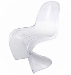 Стул Panton Ghost, прозрачный дымчатый