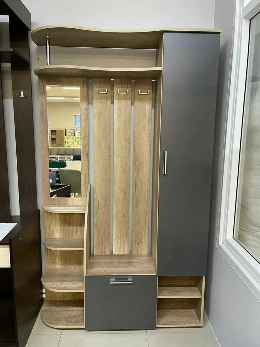 Прихожая Агата ПР-03 дуб каньон/графит