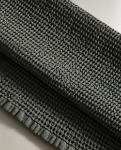 Zara Home - Мини вафельное банное полотенце, зеленый, 30х50 см