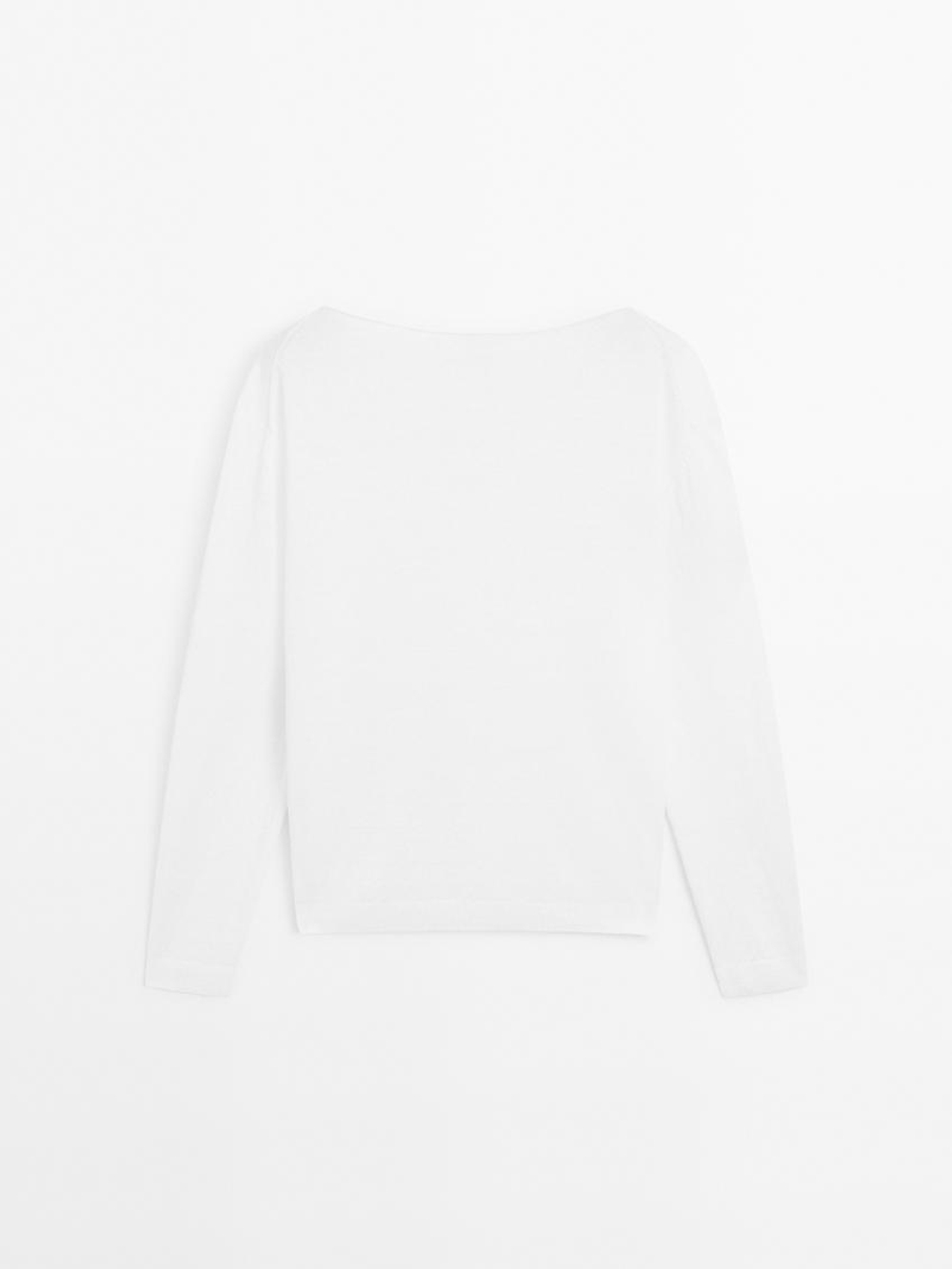 Massimo Dutti Свитер из 100% льна, белый