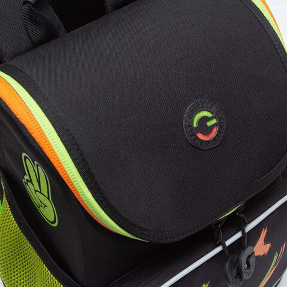 Ранец GRIZZLY эргономичная спинка, с брелоком, для мальчиков, "SMILE", 35х26х16 см, RAl-295-9/1