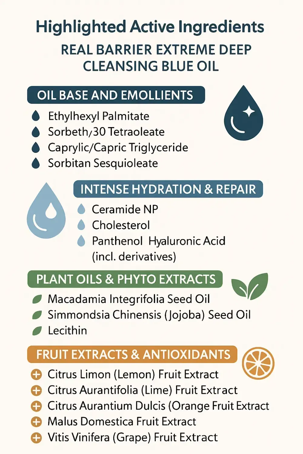 Масло для глубокого очищения с церамидами и технологией MLE® Real Barrier Extreme Deep Cleansing Blue Oil 200 мл