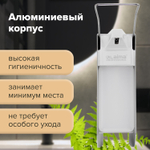 Дозатор локтевой для жидкого мыла и геля-антисептика, с еврофлаконом 1 л, LAIMA, металлический.