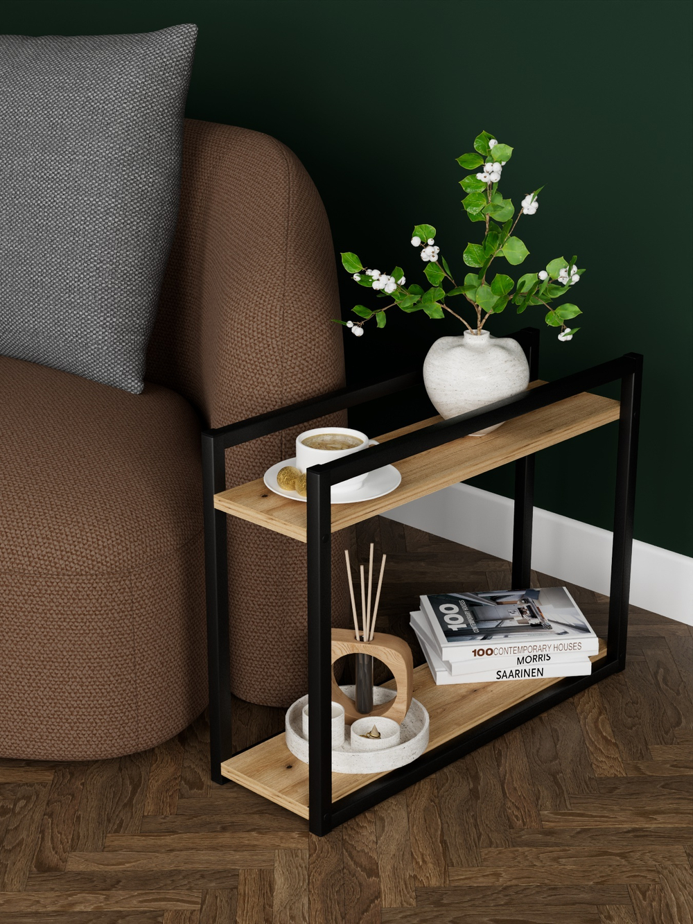 Придиванный столик приставной 2 полки SILEO