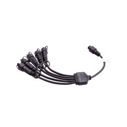 UCX-F90 S5-0.4M-BK Провод-разветвитель для гирлянд серии F90PRO. 0.4м. 5 выходов. Статика-мерцание. IP67. Черный. ТМ Uniel