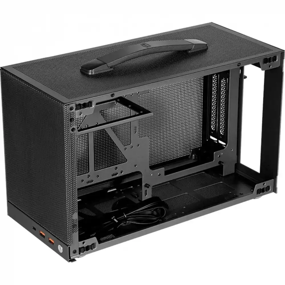Корпус PCCooler K101 MESH GY 3F ITX 2xUSB3.0, USB-C, 1x3.5", 4x2.5" Предустановлено 3 вентилятора, Цвет: Grey