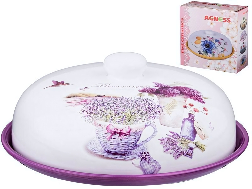 Блюдо для блинов "Лавандовая весна" 23см