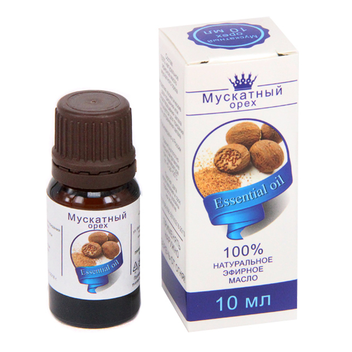 Масло эфирное Мускатный орех, флакон-капельница, 10 мл