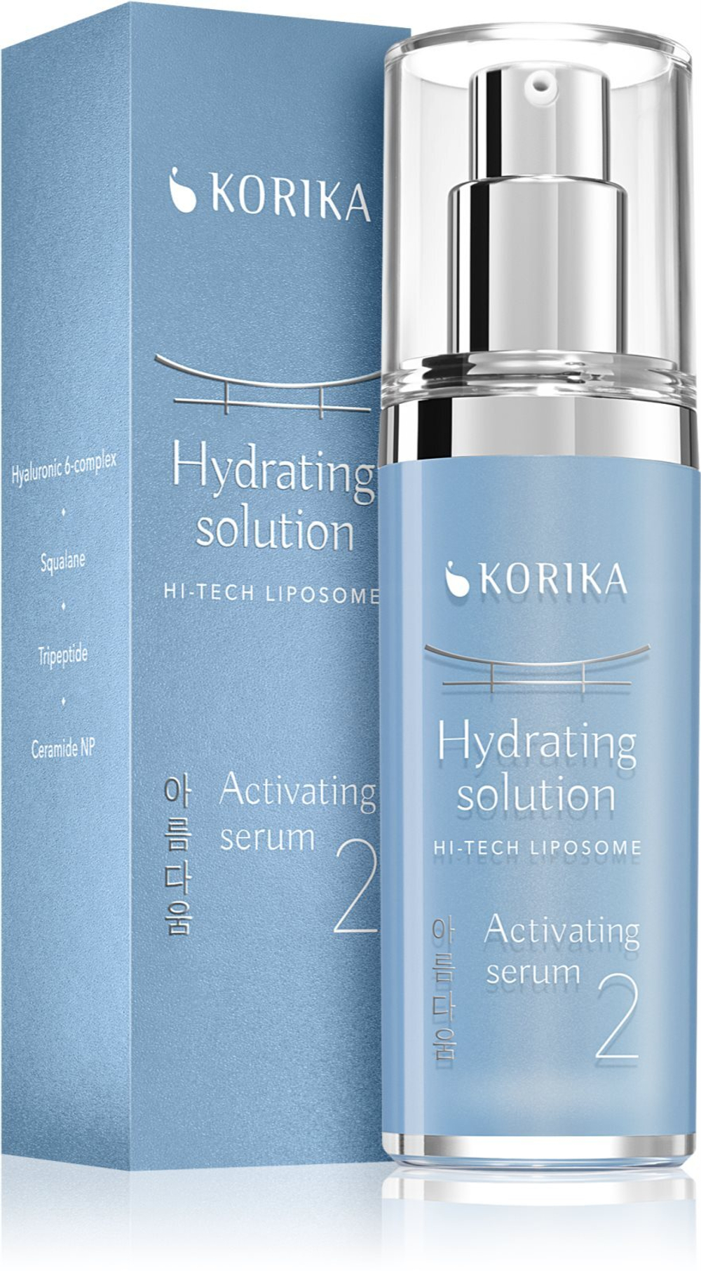 KORIKA HI-TECH LIPOSOME Hydrating solution Activating serum - интенсивно увлажняющая сыворотка /   30  ml  / GTIN 8059300538654