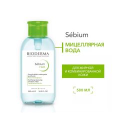 Bioderma Sebium H2O Мицеллярная вода с помпой, 500 мл