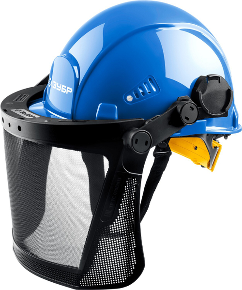 Защитный лицевой щиток ЗУБР ЗАСЛОН-С, экран из мелкоячеистой сетки 190х339мм, для крепления на , Профессионалкаске