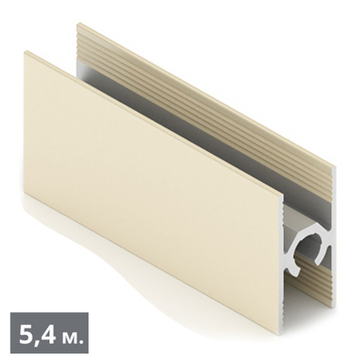 ЭКО Рамка средняя двери - центральный ригель (5,40 м) сатин молочный (ПВХ) (AE0452) Aristo (Out)