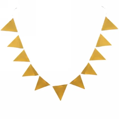 Растяжка 2,5м 10 флажков h29см «Золото»