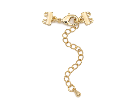 Застежка для многоярусных украшений с карабином, 12мм (уценка)