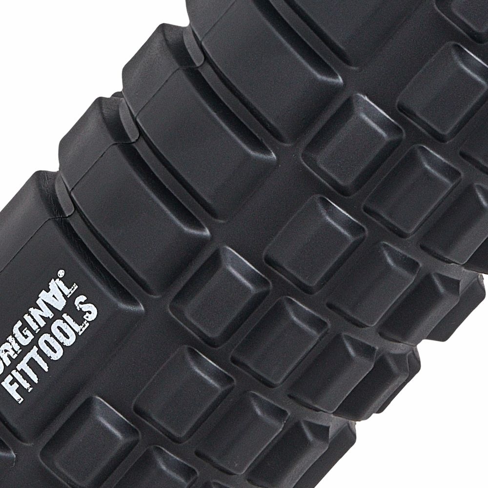 Цилиндр массажный 33 x 14 см черный двойной