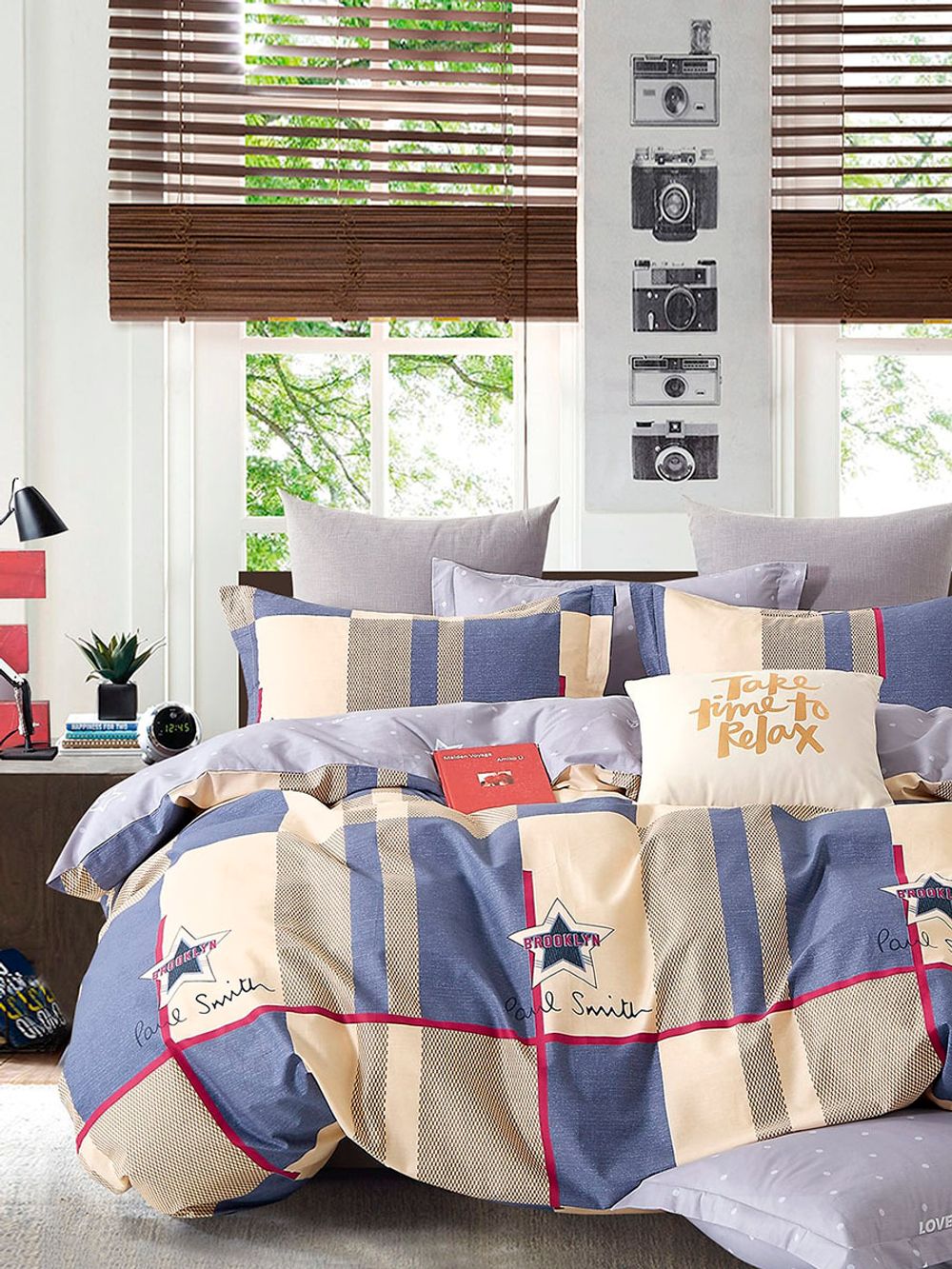 Пододеяльник сатин Milky Garden "Brooklyn/Brooklyn (компаньон)" 2-спальный на молнии 175x215 см