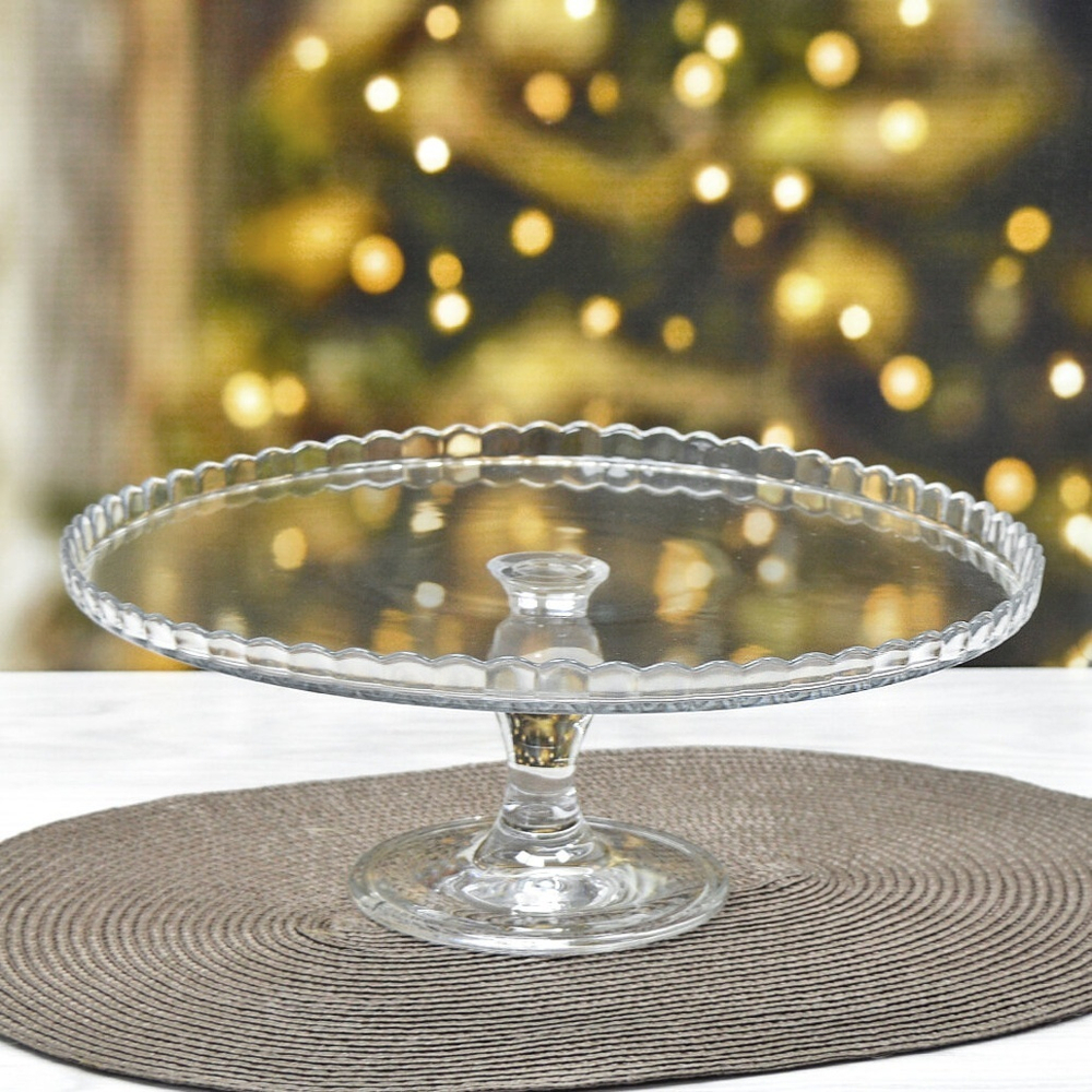Блюдо на ножке "Patisserie" 322мм, упрочненное стекло