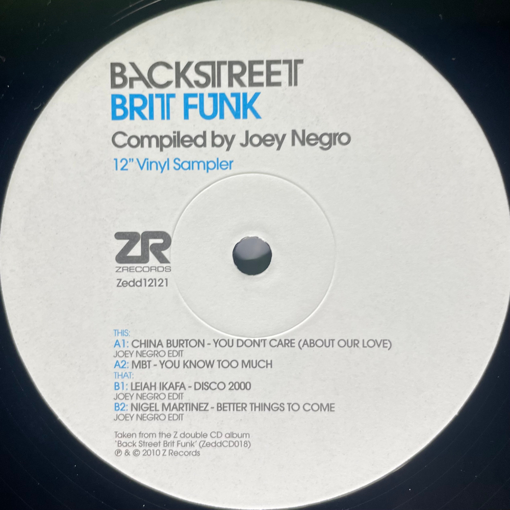 Сборник Backstreet Brit Funk 12" Vinyl Sampler (Англия 2010г.)