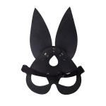 Чёрная кожаная маска с длинными ушками Зайка Sitabella BDSM Accessories 3186-1