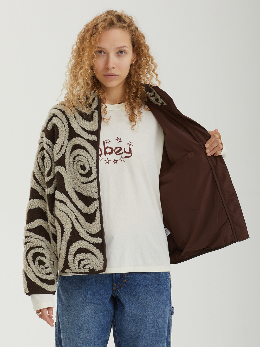 Женская Куртка Swirls Jacquard Zip