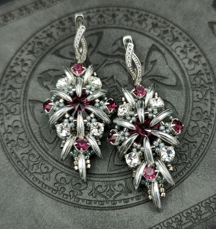 Набор для создания серег Bella, Amethyst / Silver