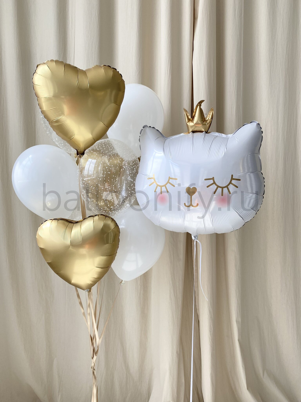 Набор шаров "Котенок принцесса"