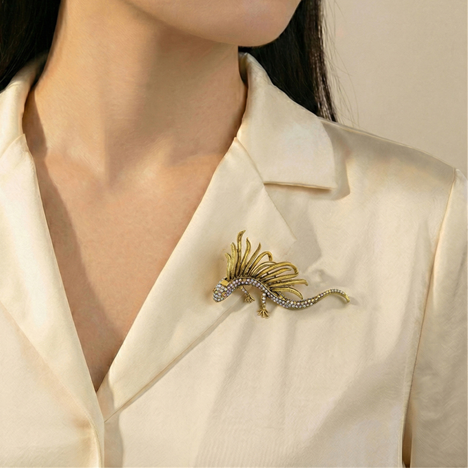 Брошь Fiore Luna Dragon чешский бриллиант BR15080 M/G